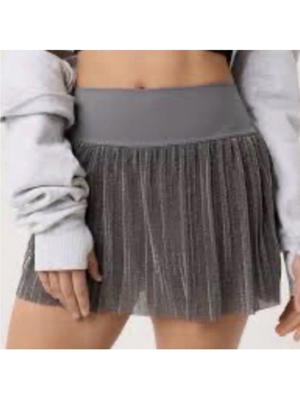 NWT Offline by Aerie Real Me Pleated Glitter Skirt Small
